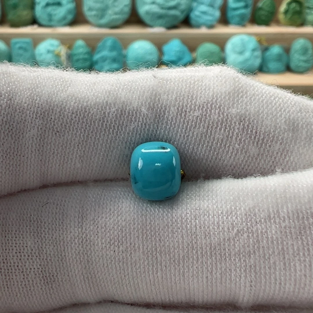 未镶嵌绿松石老型珠7.5x6.3mm