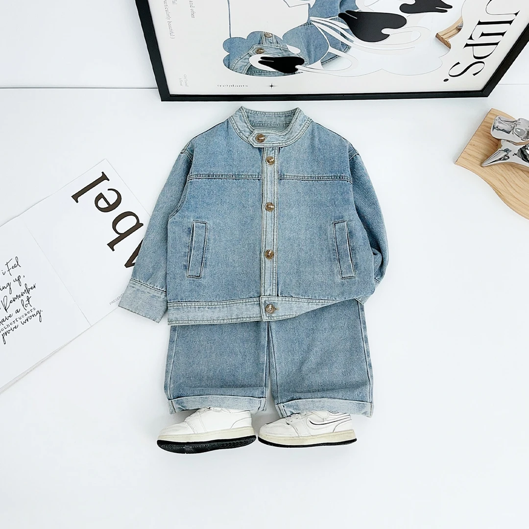 男童套装2025新款中大儿童牛仔两件套宝宝潮 FB25287悠悠童话童装