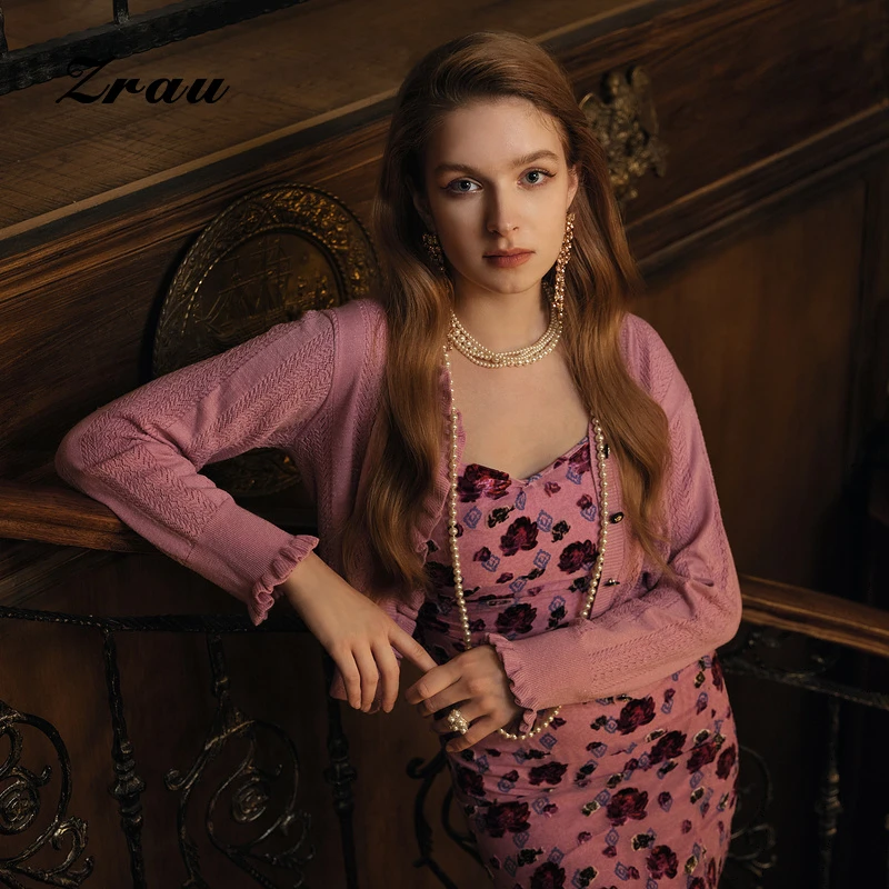 【臻选】ZRAU粉色温柔针织衫Z1251M0015