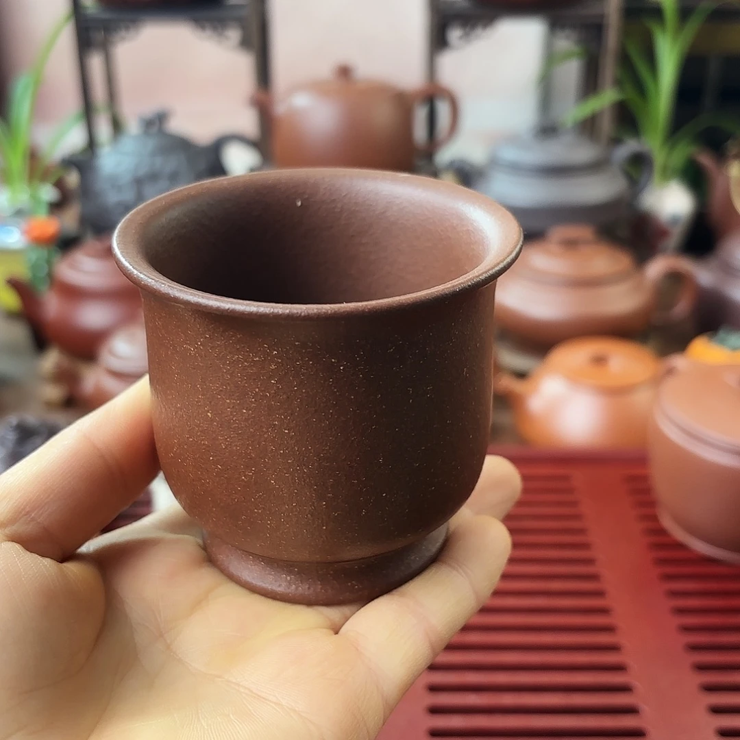 紫砂茶壶主人杯底槽清130cc