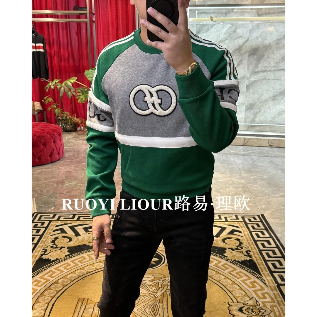 【路易理欧】潮流男欧货时尚简约印花字母标轻奢秋冬卫衣9002