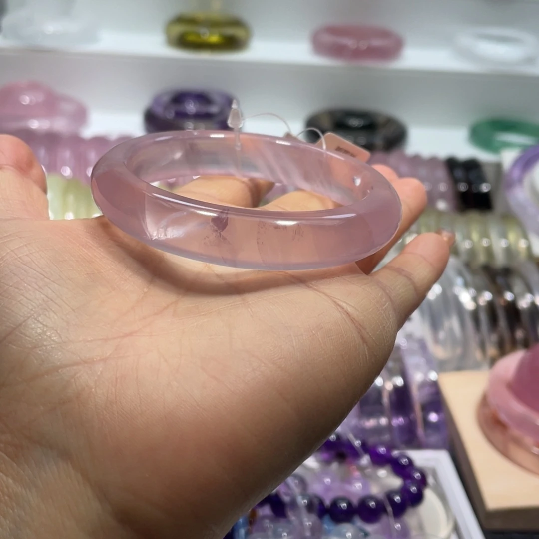 水晶手镯55圈口22号未镶嵌