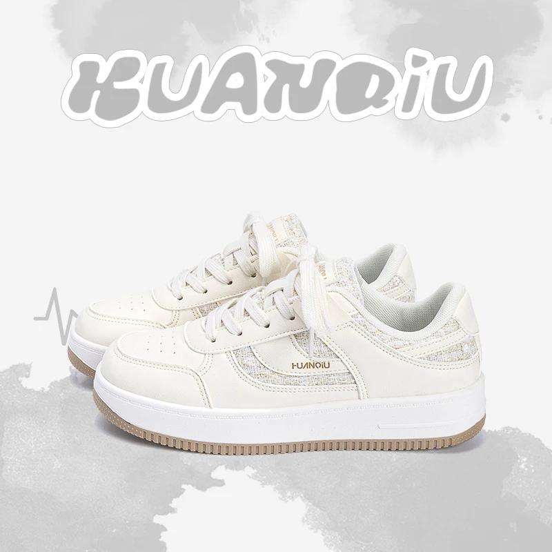 环球厚底增高小白鞋女2025新款秋季透气百搭学生运动休闲鞋板鞋女