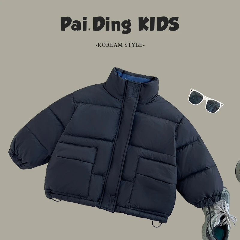 Q现货-冬装韩版纯色立领短款羽绒服YY9104