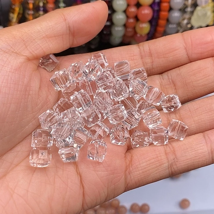 未镶嵌卡7.3白水晶方块30个玛瑙/玉髓