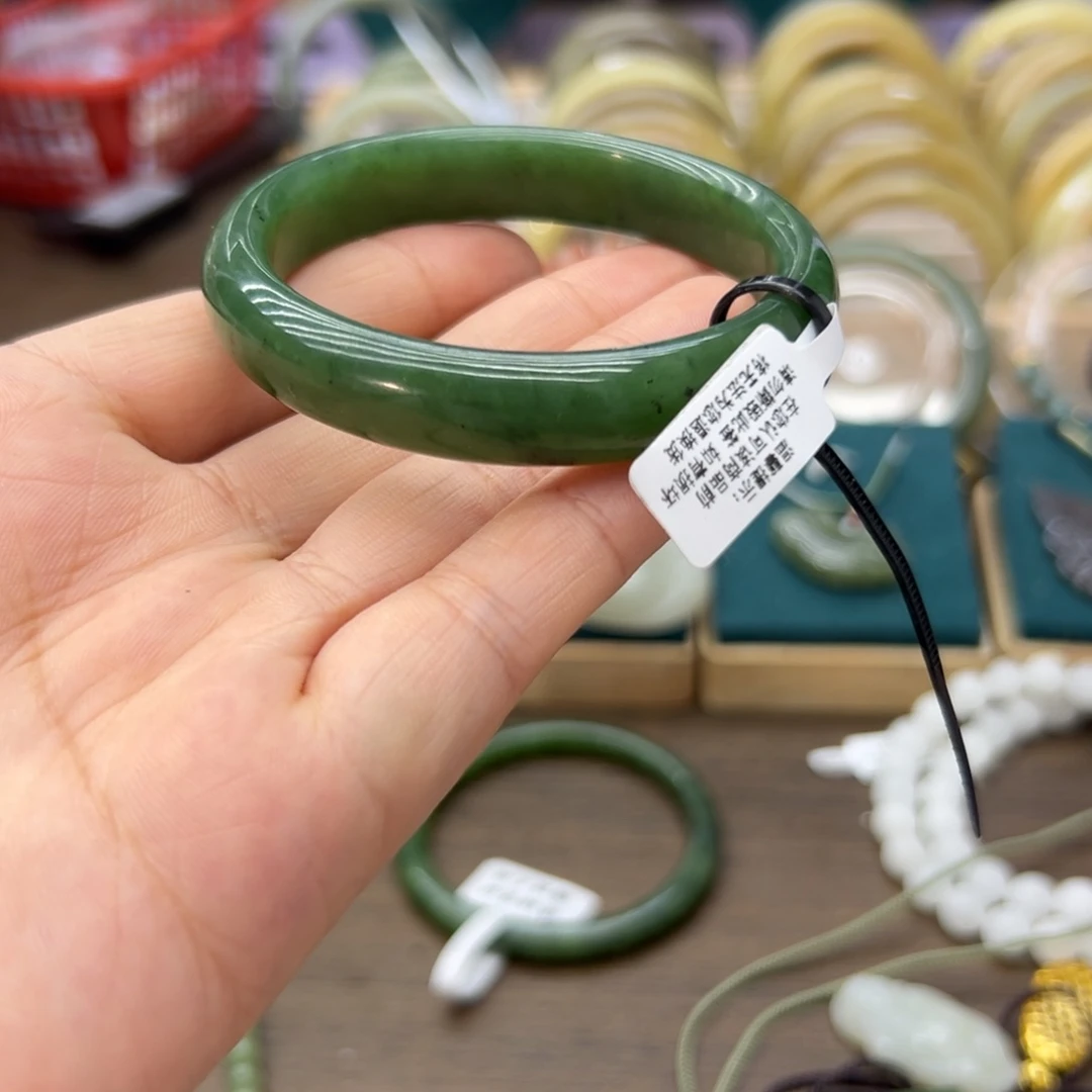 和田玉手镯未镶嵌55.3圈围324