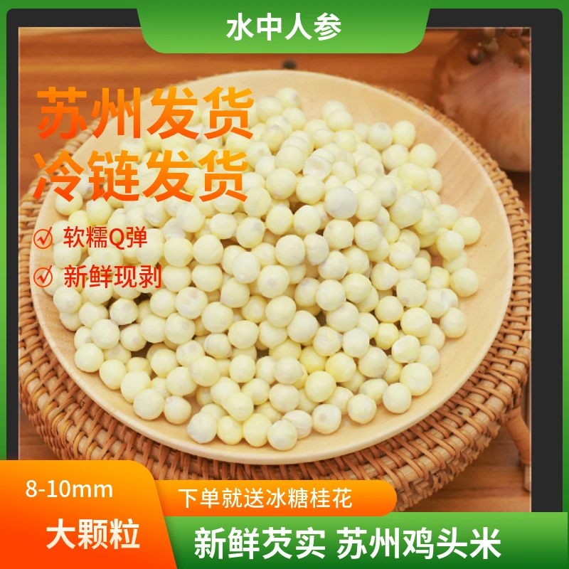 2024苏州新鲜鸡头米可糖水可炒正宗南荡芡实苏芡非手剥茨实100g*5