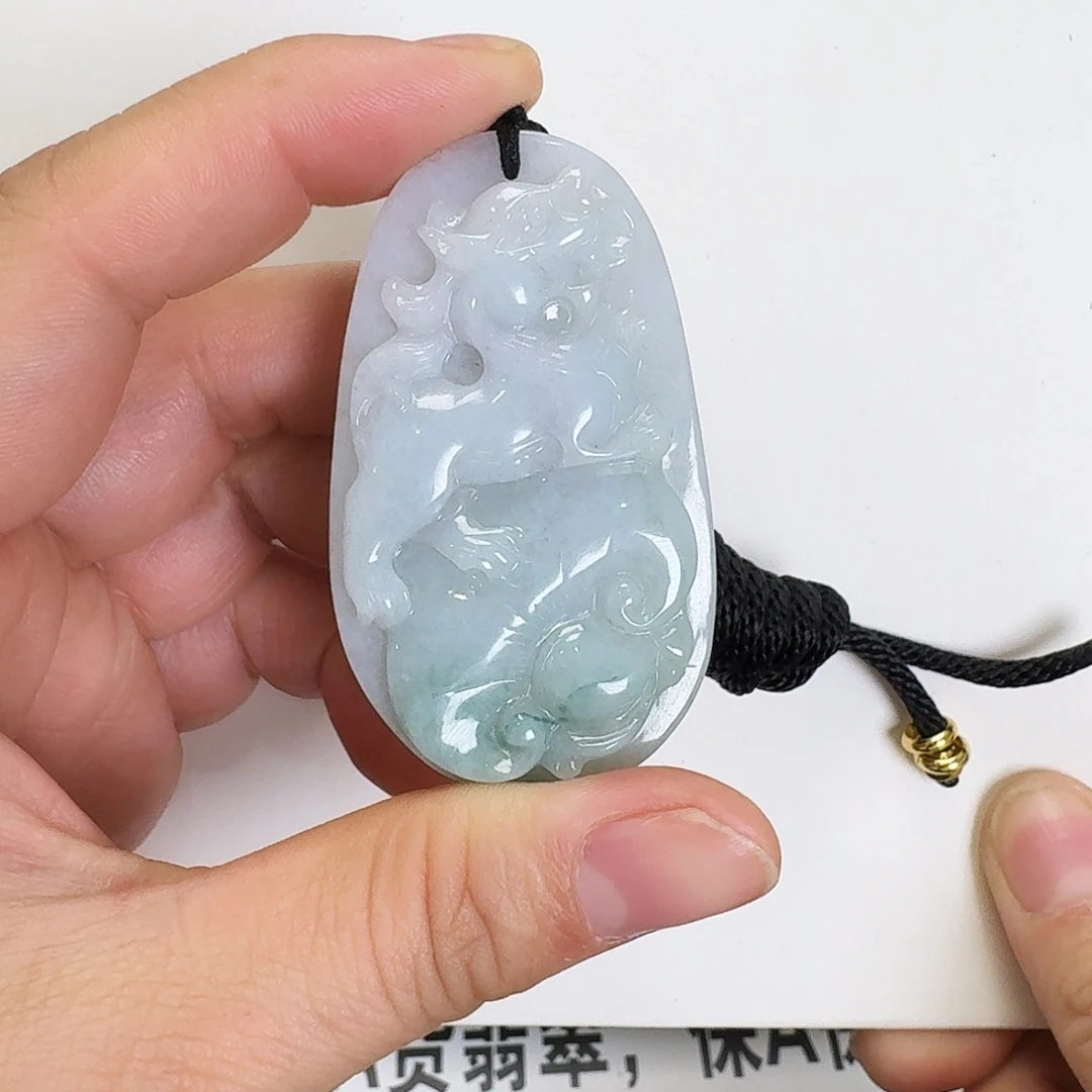 翡翠颈饰未镶嵌请***字貔貅牌