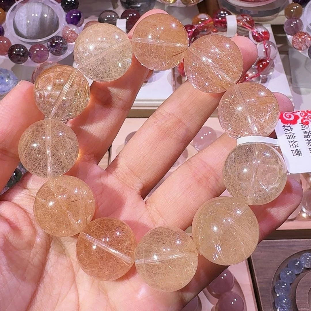 手链未镶嵌水晶天然水晶兔毛手串