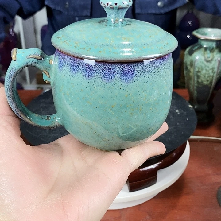 沐***童尚峰钧窑作品摆件