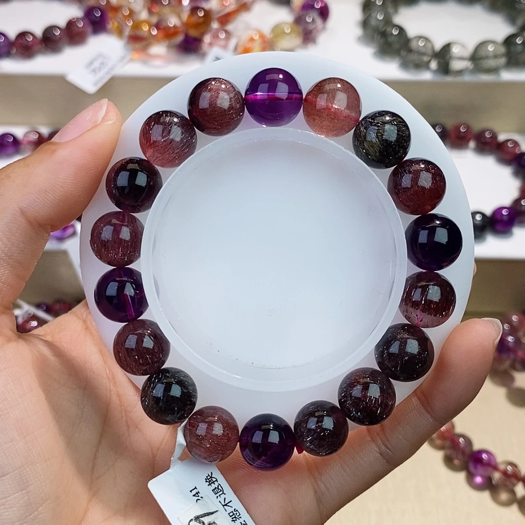 手链水晶未镶嵌黑加仑超七11+