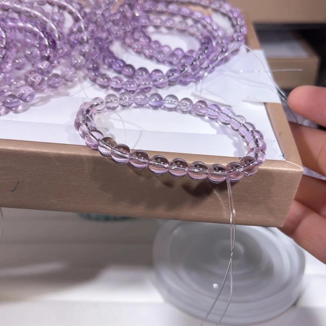 水晶手链未镶嵌巴西紫水晶017