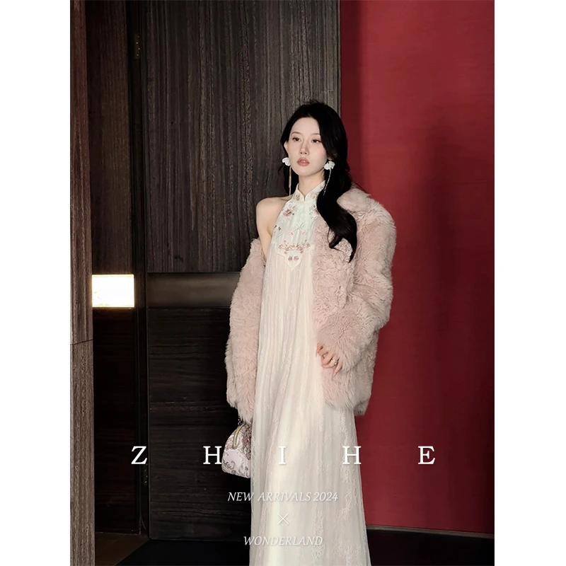 至禾Wonderland【雪国精灵】镇店皮！托斯卡纳半卷羊毛皮一体大衣