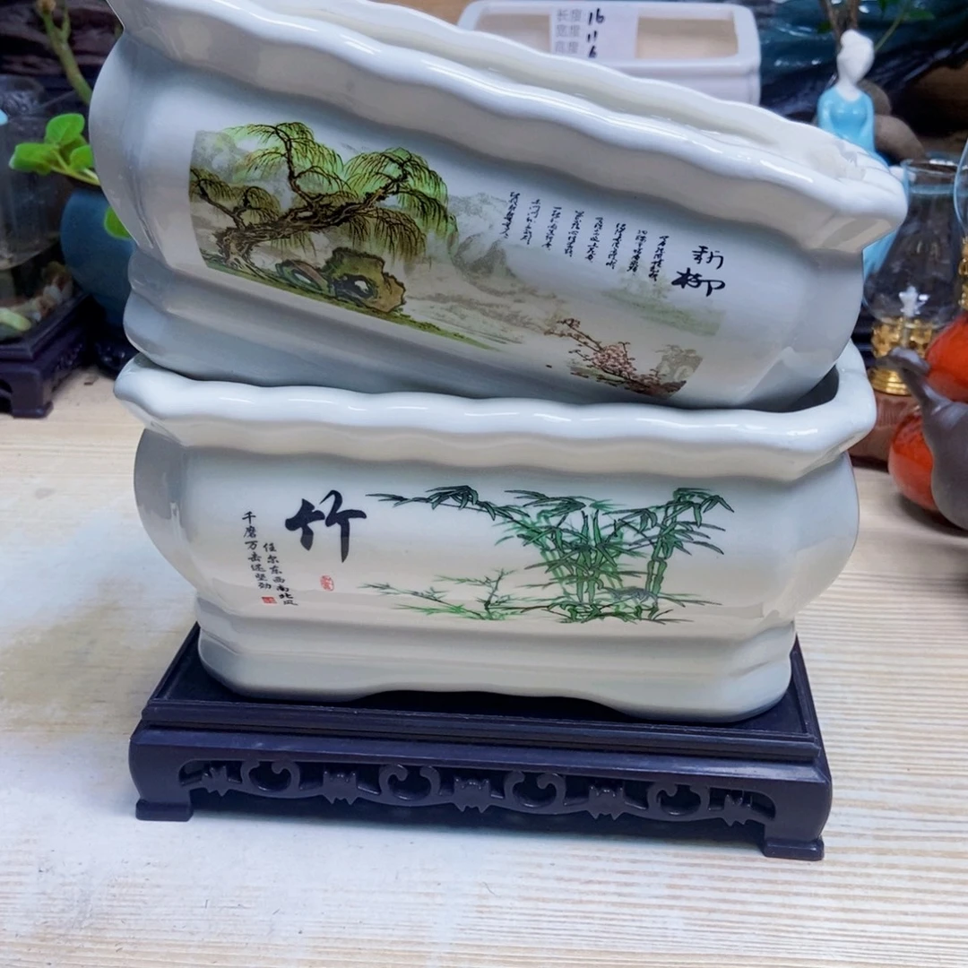 瓷片陶瓷花盆陶瓷艺术