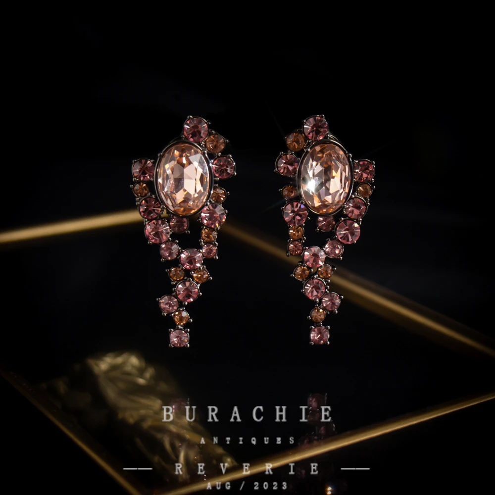 铜合金仿水晶耳饰 【1841】周年珍藏英｜经典原标克拉款CrownFrett