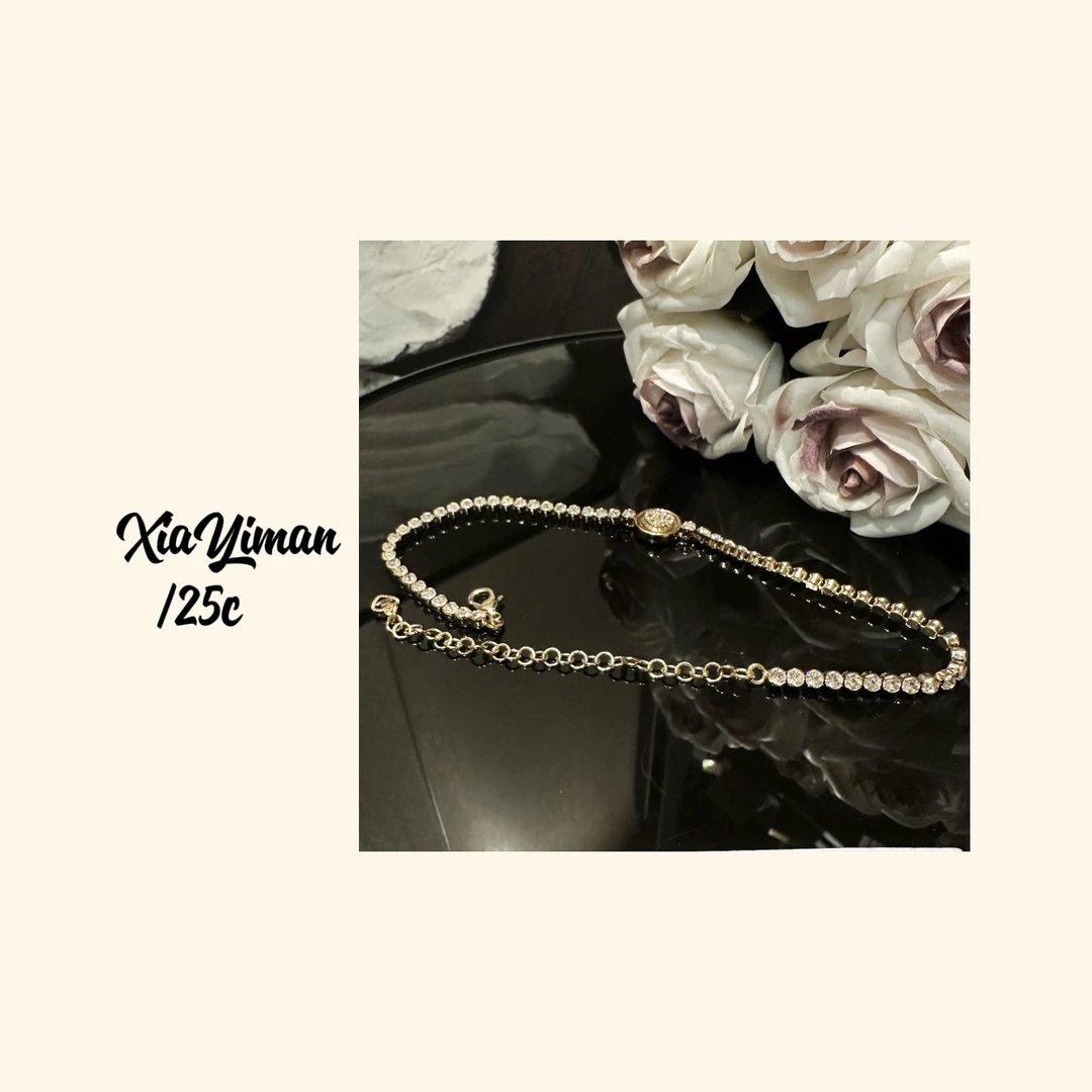 铜合金合成锆石项链 金币颈链MZ3035