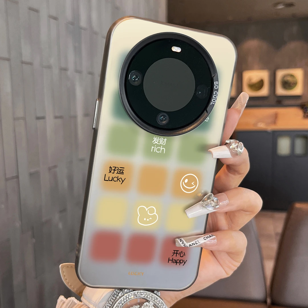 适用于华为mate70pro手机壳60模糊方块高级感简约50e创意个性40套