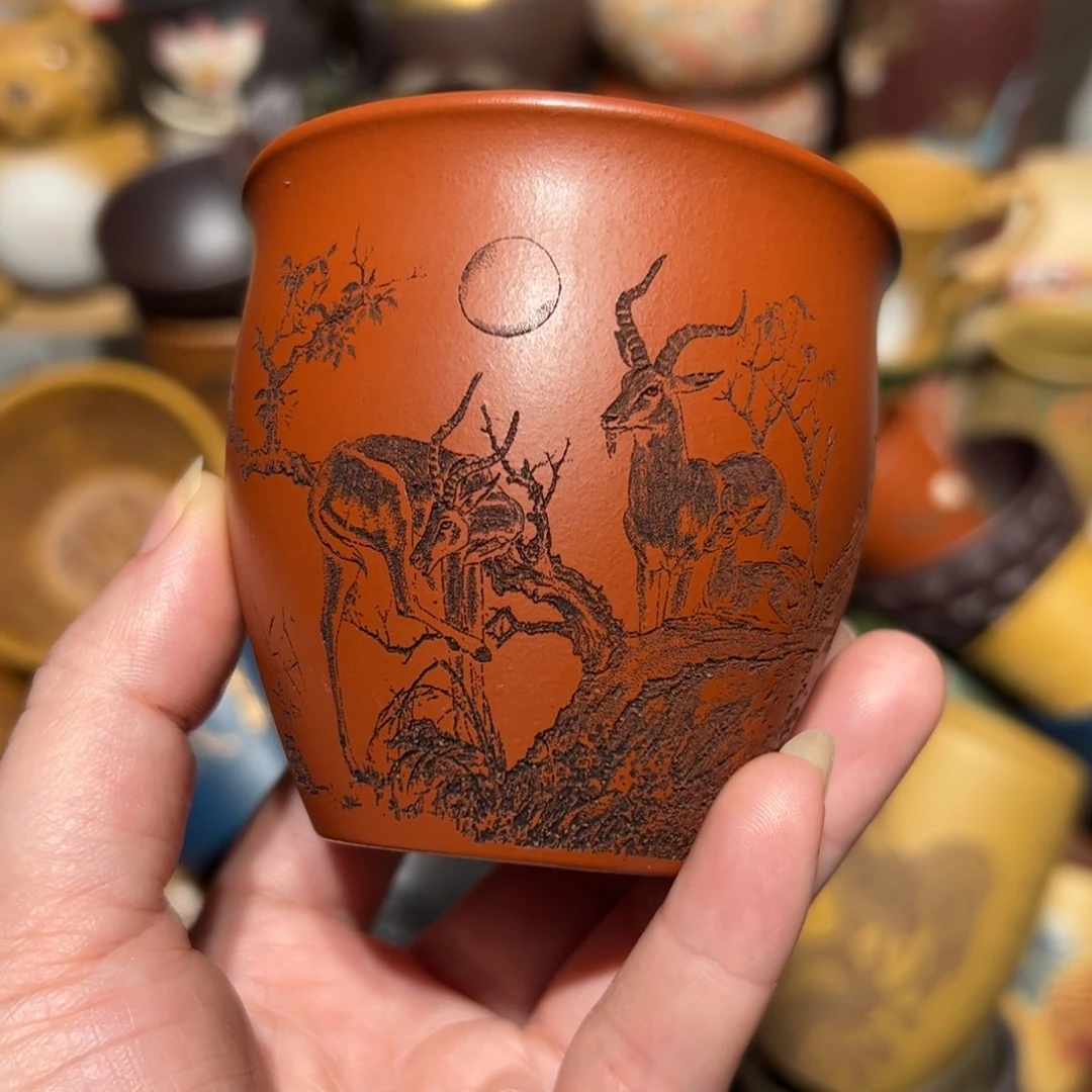 紫砂茶杯宜兴紫砂主人杯