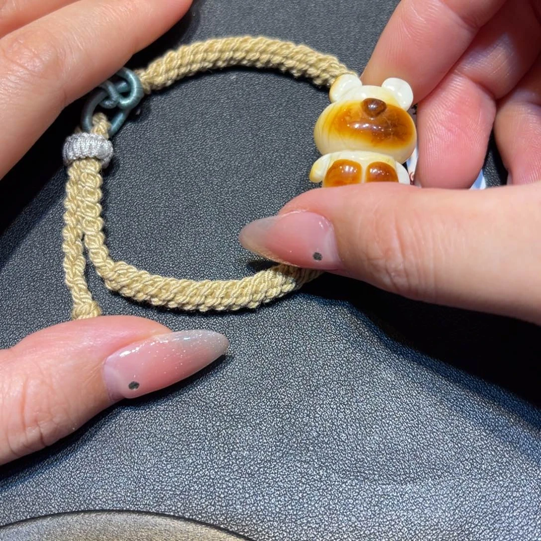 琥珀珠宝奇石未镶嵌小熊