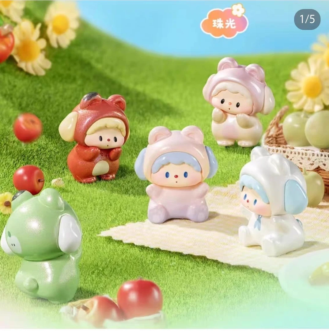 【拆盒】噜噜狗小熊派对二代春日野餐系列潮玩盲盒