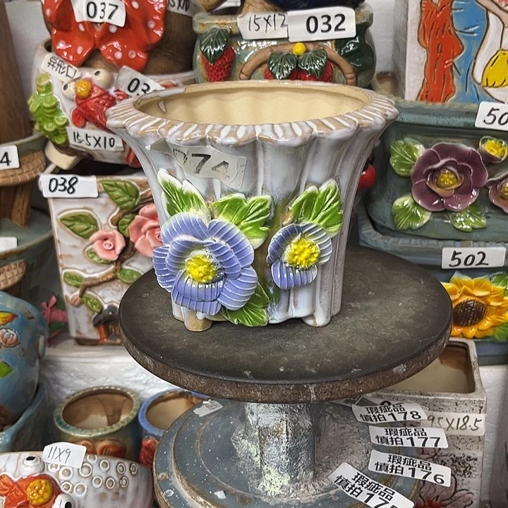 粗陶材质多肉花盆