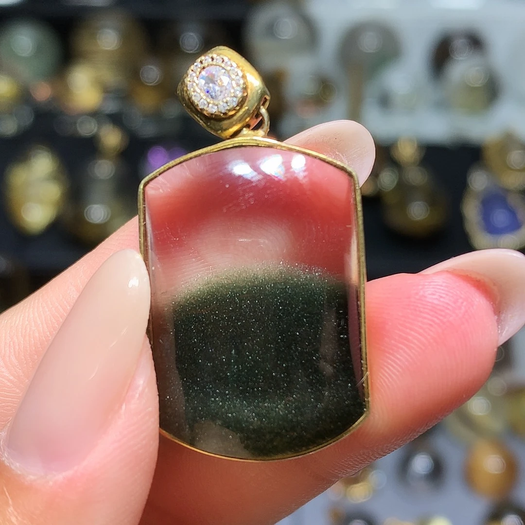 珠宝半成品银S925镀金镶嵌水晶