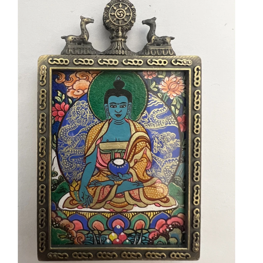 热贡手绘唐卡——药师佛