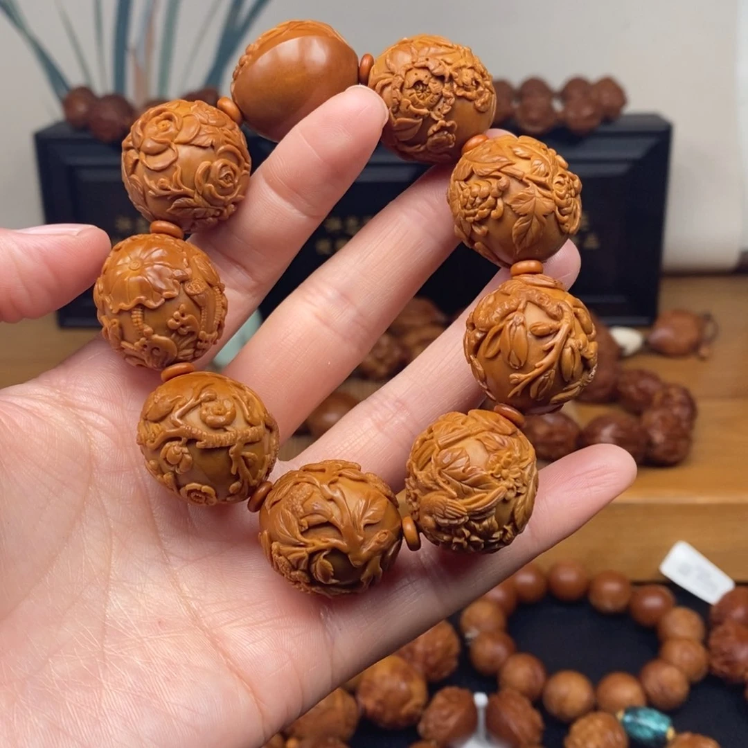 手串橄榄核许忠英老师鸟语花香