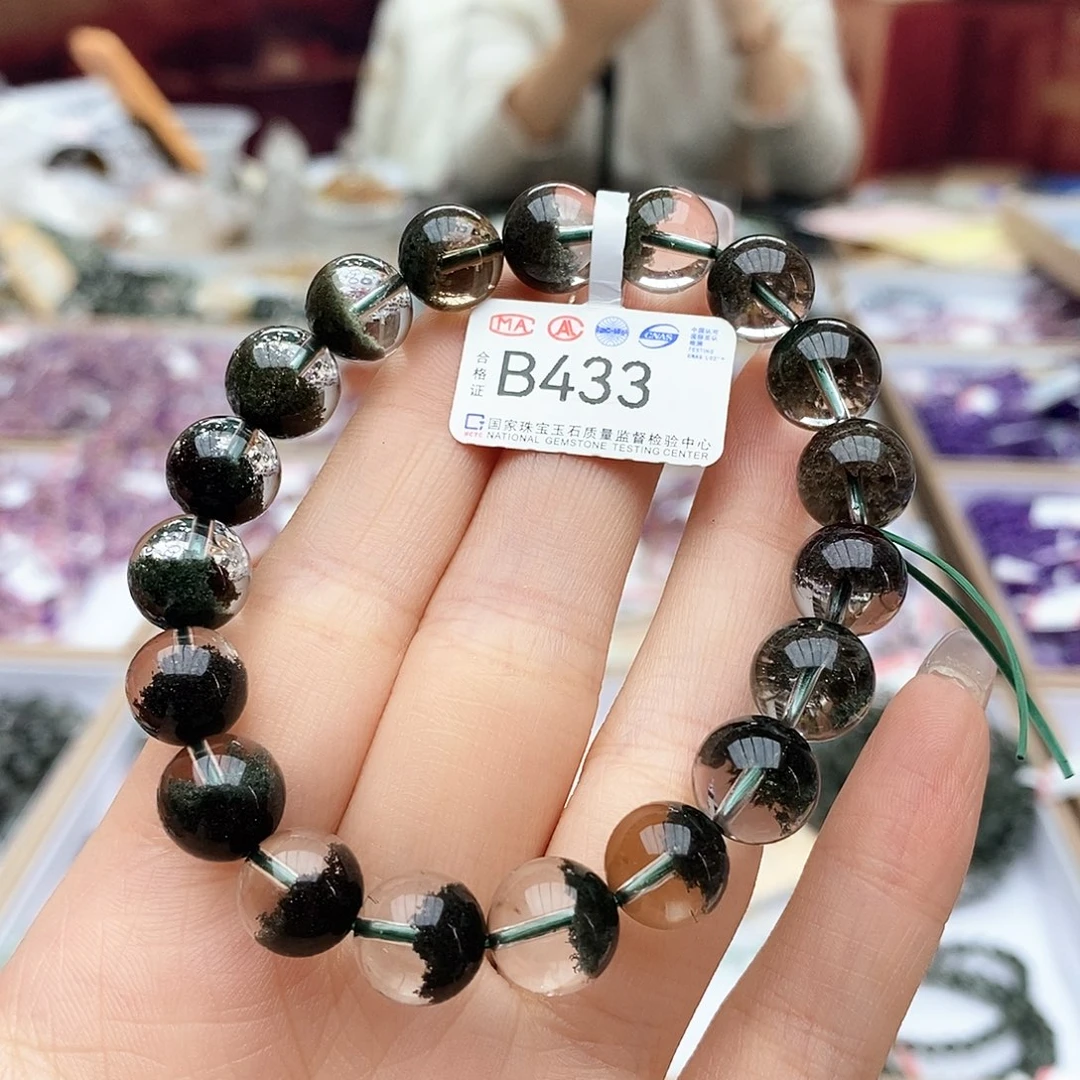 水晶手链未镶嵌B433 绿幽灵