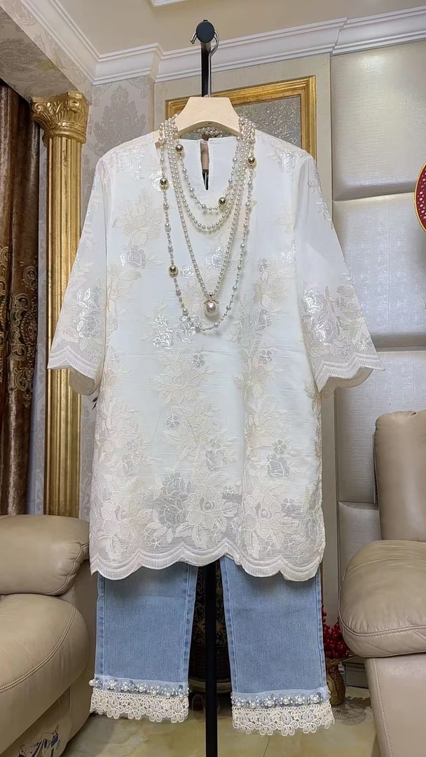 2025春款大码国风女装