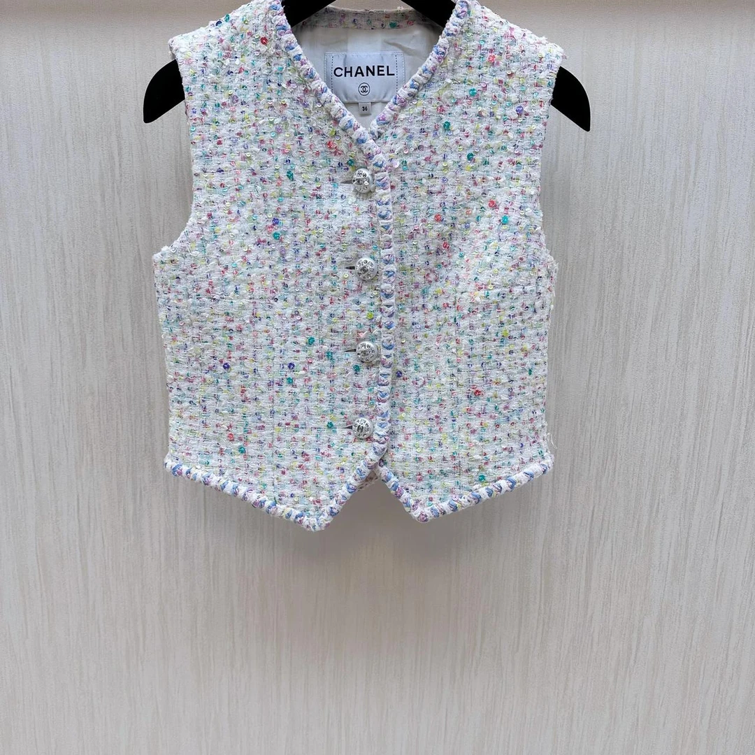 Chanel 彩色花呢小马甲FR36