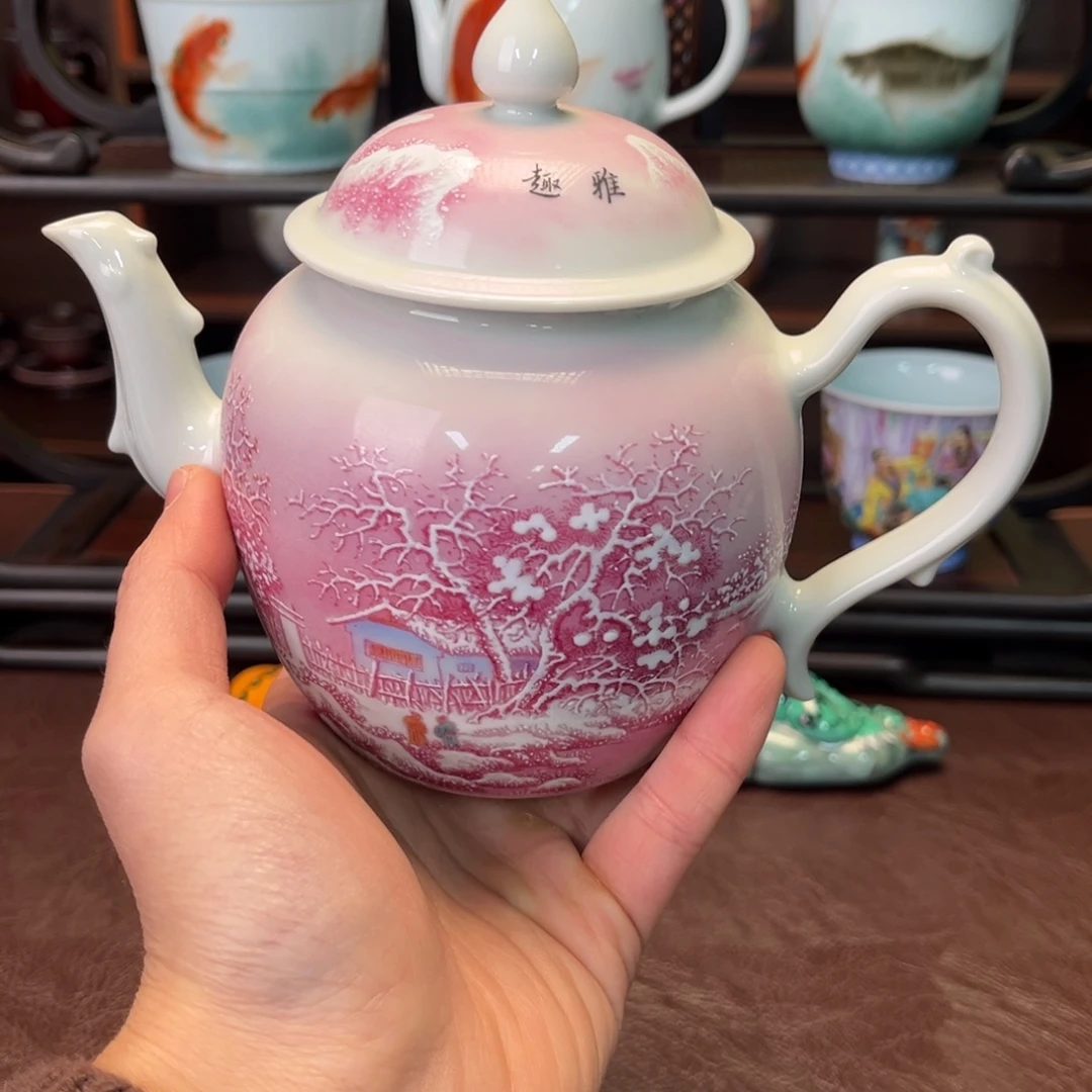 陶杯子景德镇陶东方陶瓷杯子盖碗壶