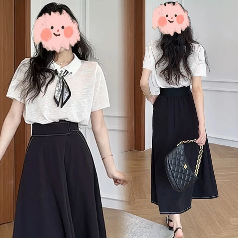 设计感时尚气质T恤女生2025年夏季新款洋气通勤百搭短袖显瘦上衣