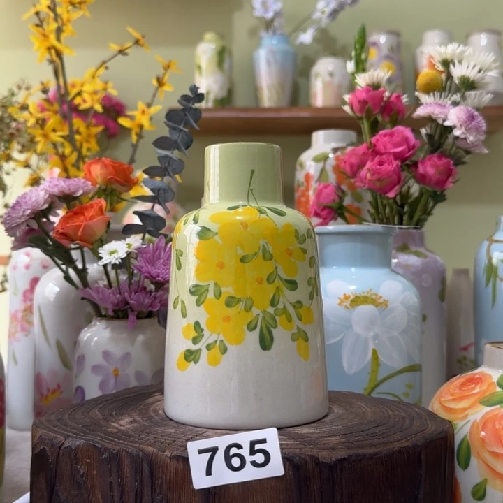 景德镇陶瓷手绘花瓶摆件无孔