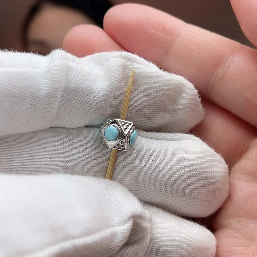 绿松石珠宝奇石银S925镶嵌