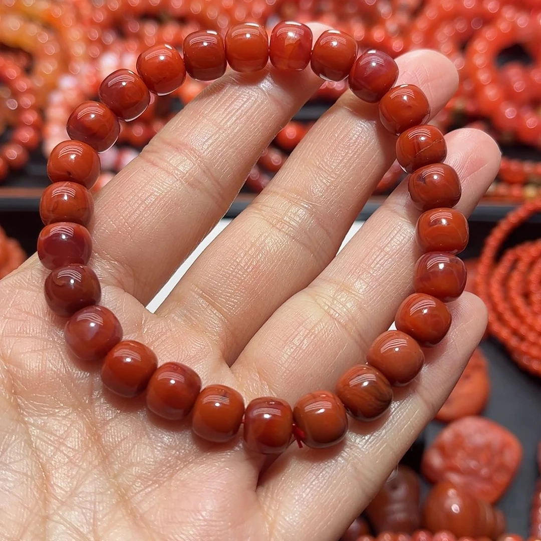 南红玛瑙手链未镶嵌