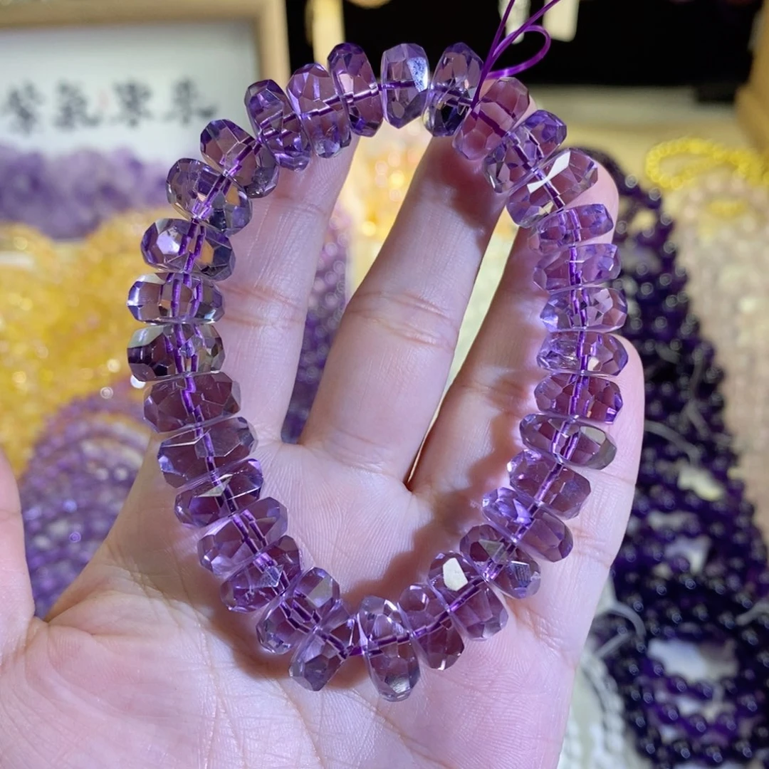 水晶手链未镶嵌紫水晶刻面卡13