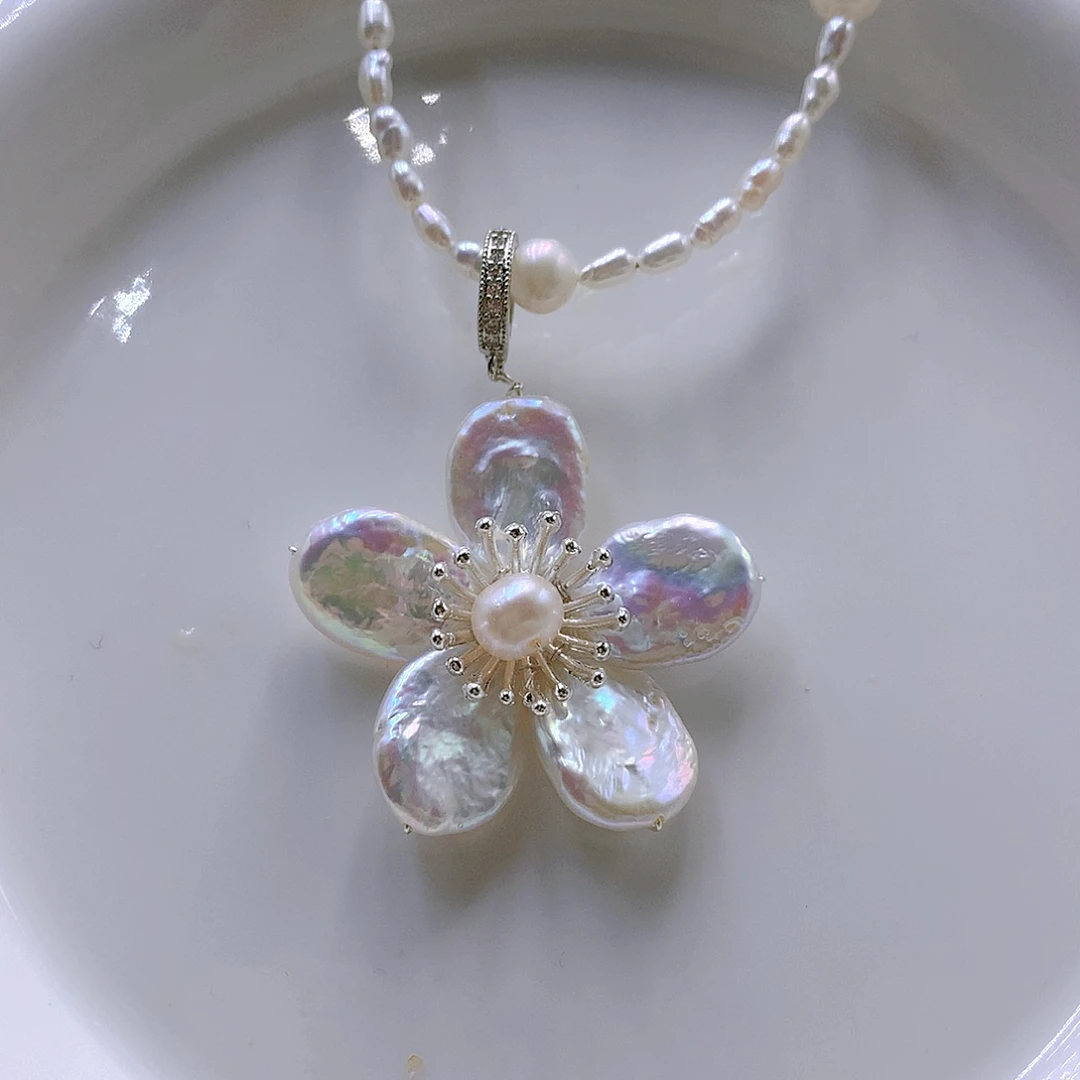 银S925镶嵌耳饰淡水珍珠