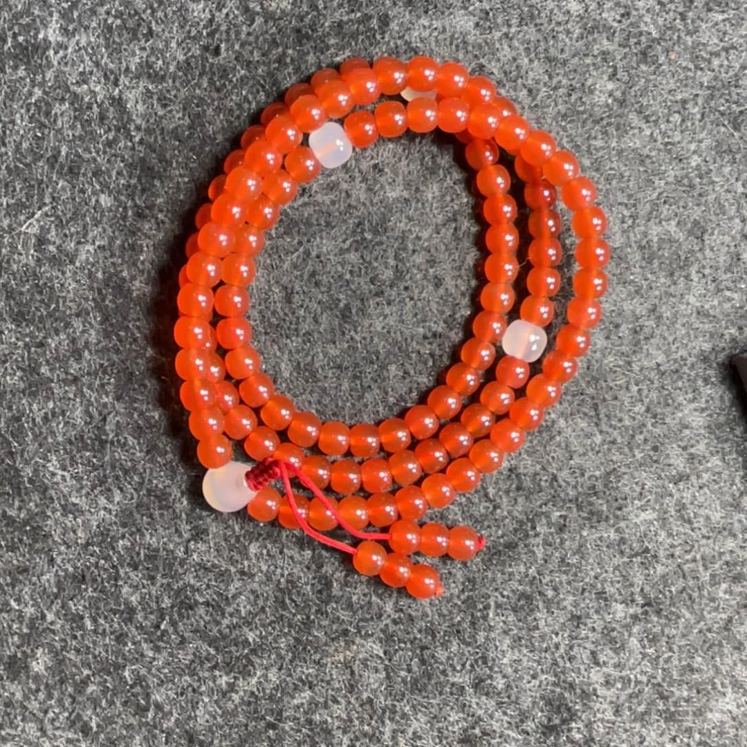 南红玛瑙未镶嵌卡6.5老型冰红108