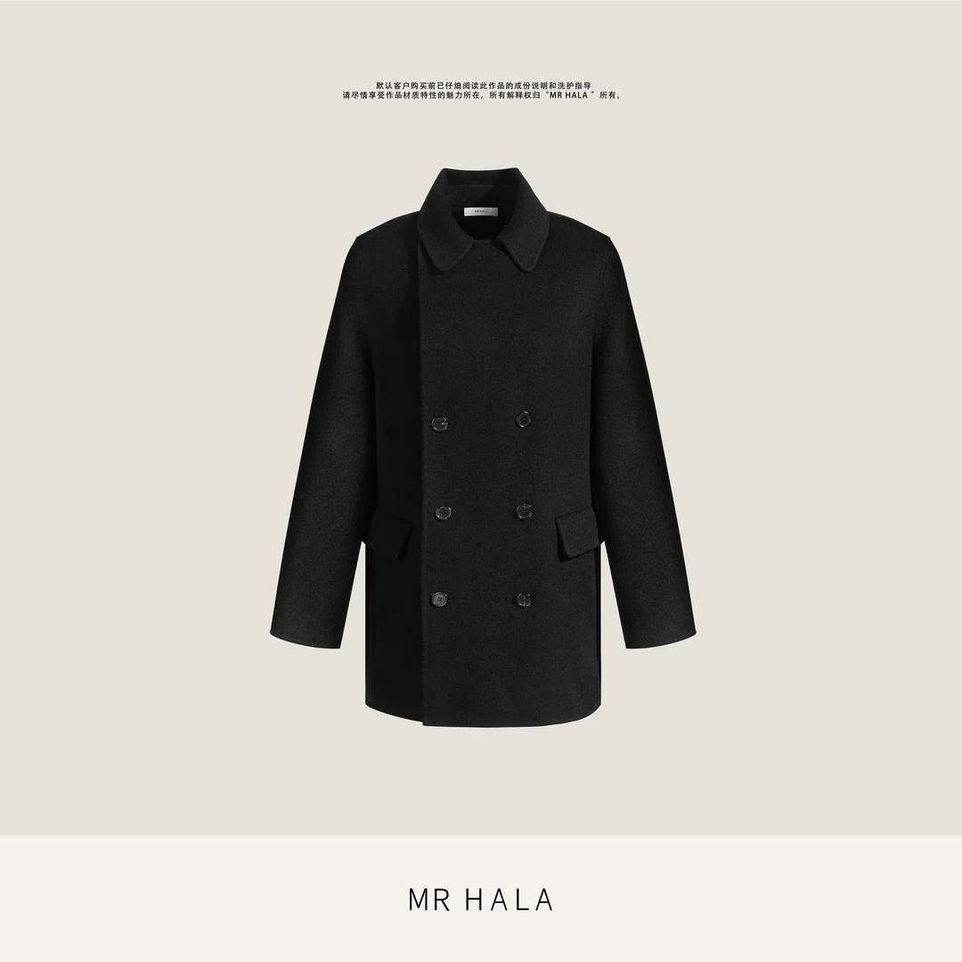 MRHALA 解构双排扣奢柔手缝羊绒外套女 LW51202