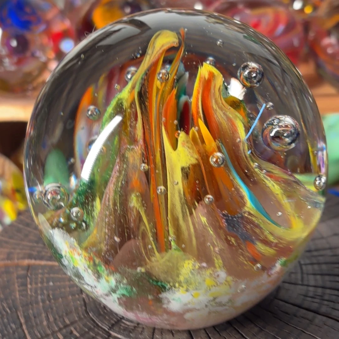 水***芝琉璃手工艺品微瑕