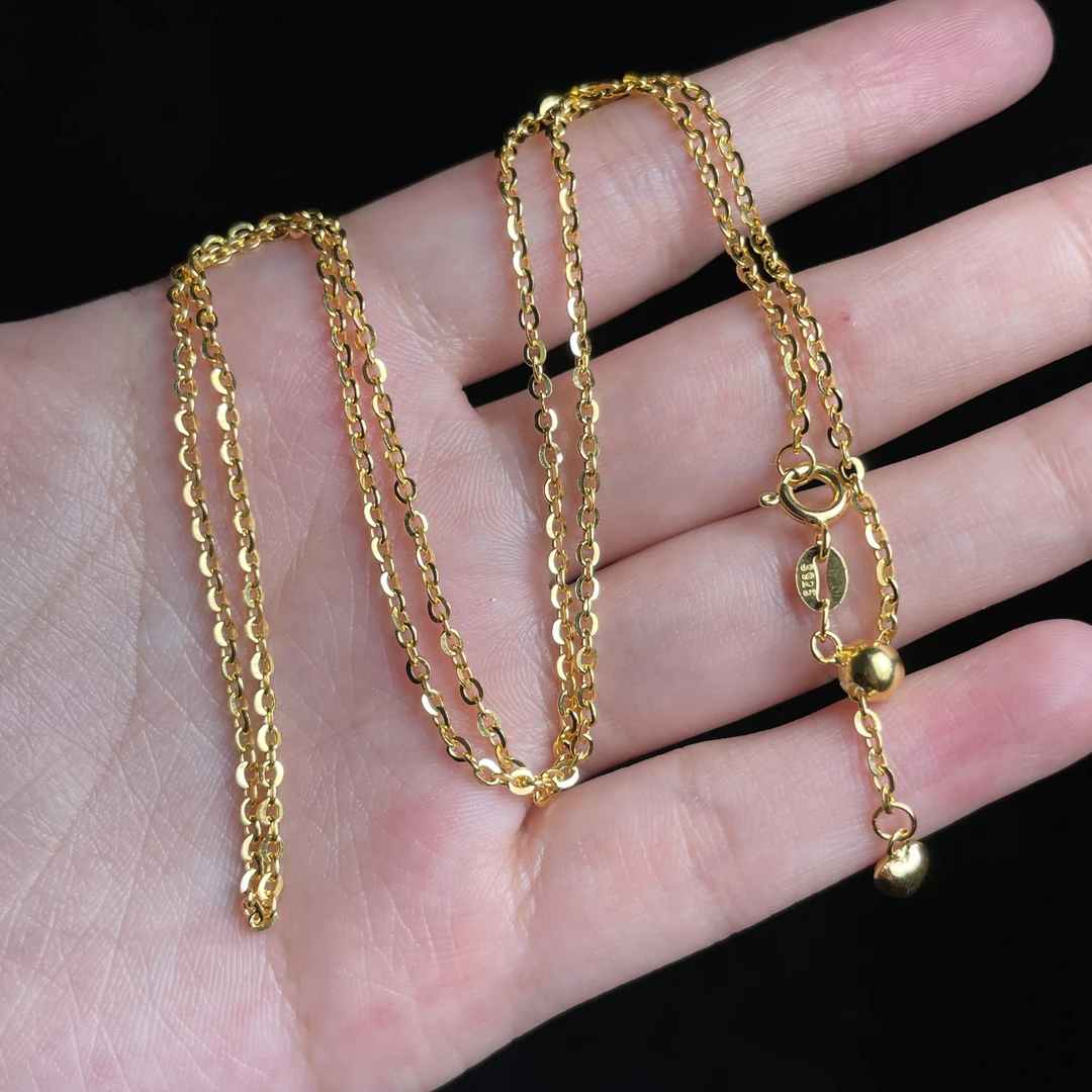 925银银制品 【玉总珠宝】925银O字爱心调节项链 CAN3110114