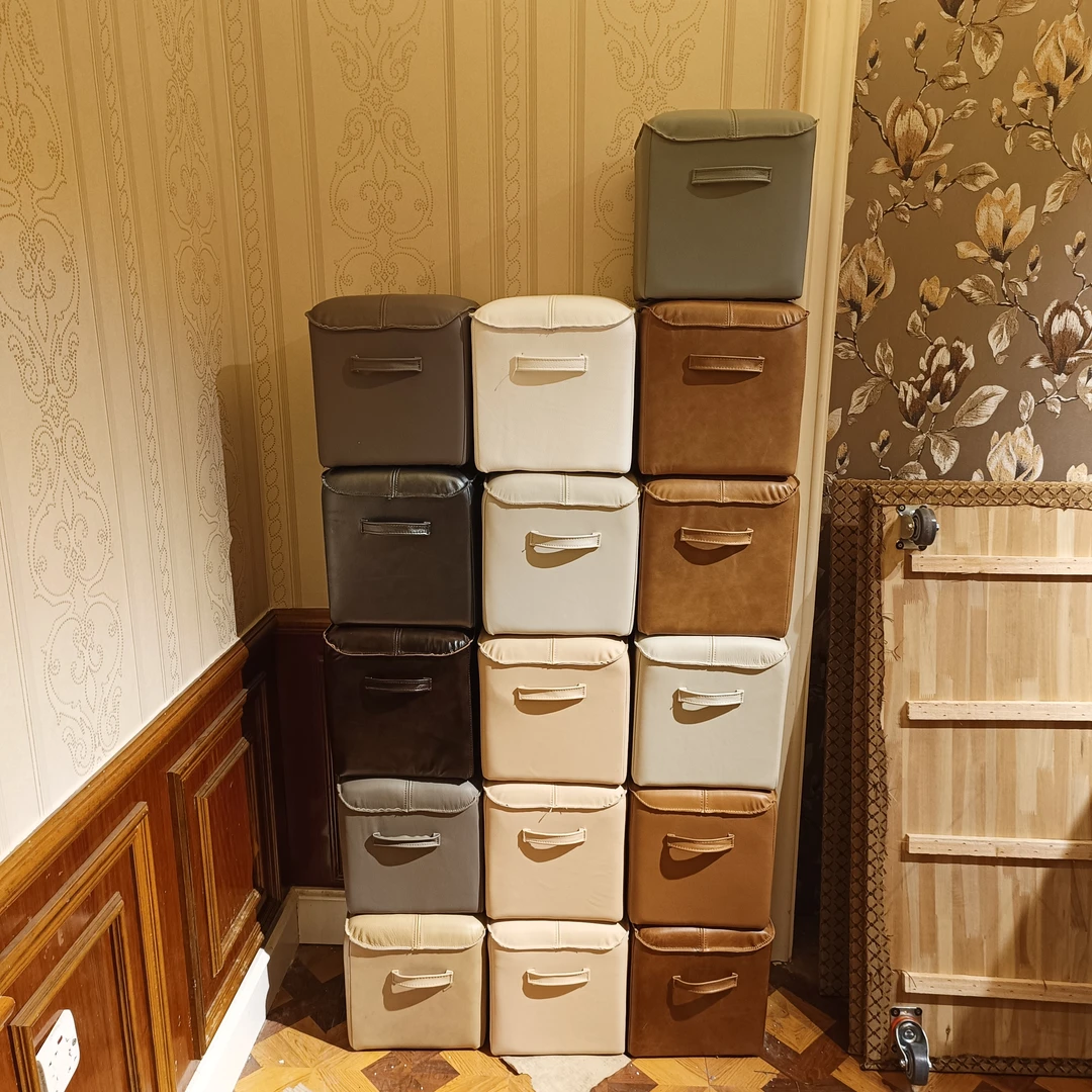 YM01真皮小方凳28*28*30cm（驿站自提）客厅家用简约茶几凳换鞋凳