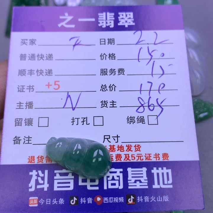 翡翠颈饰未镶嵌天****玩