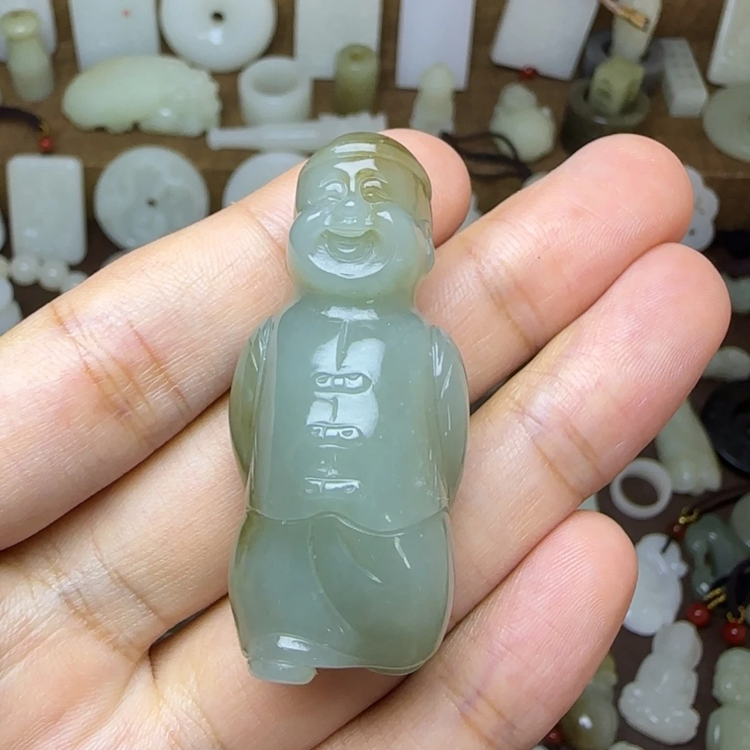 未镶嵌和田玉挂件小地主