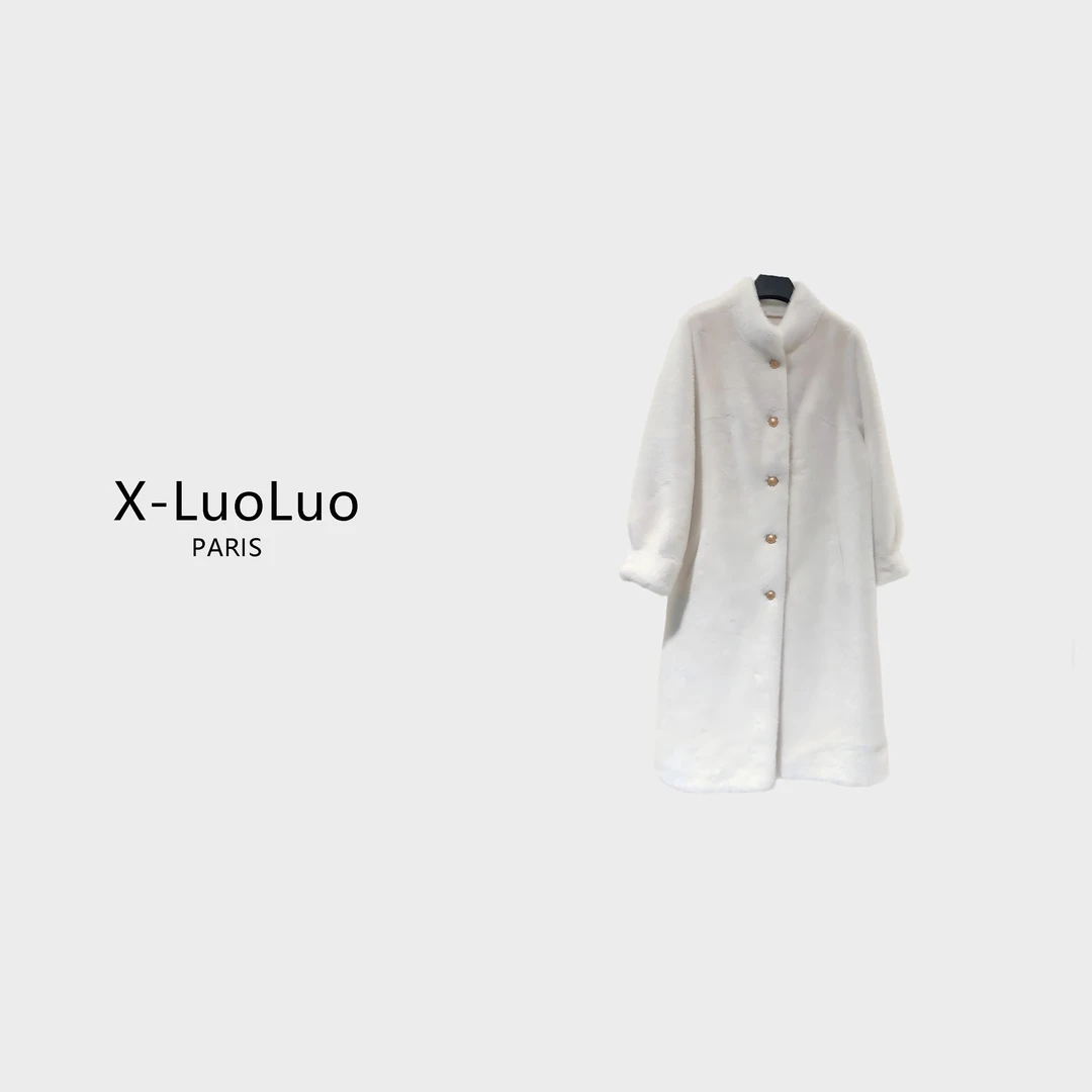 人造皮草 中长款毛绒宽松外套冬季JDR7205