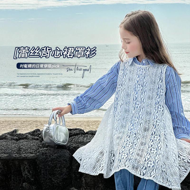 【叠穿担当】女童连衣裙2025春装新款儿童无袖碎花裙背心裙BCQ033