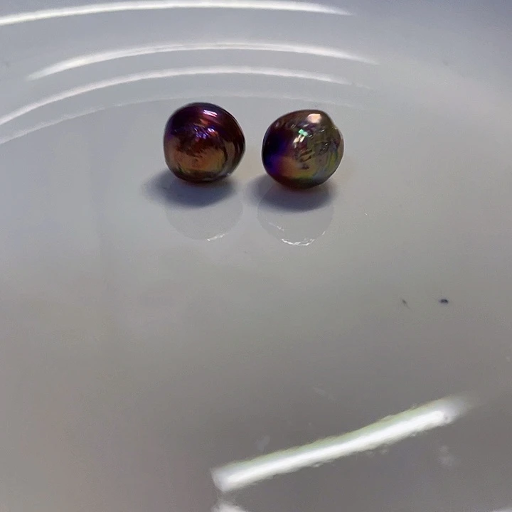 淡水珍珠耳饰银S925镶嵌