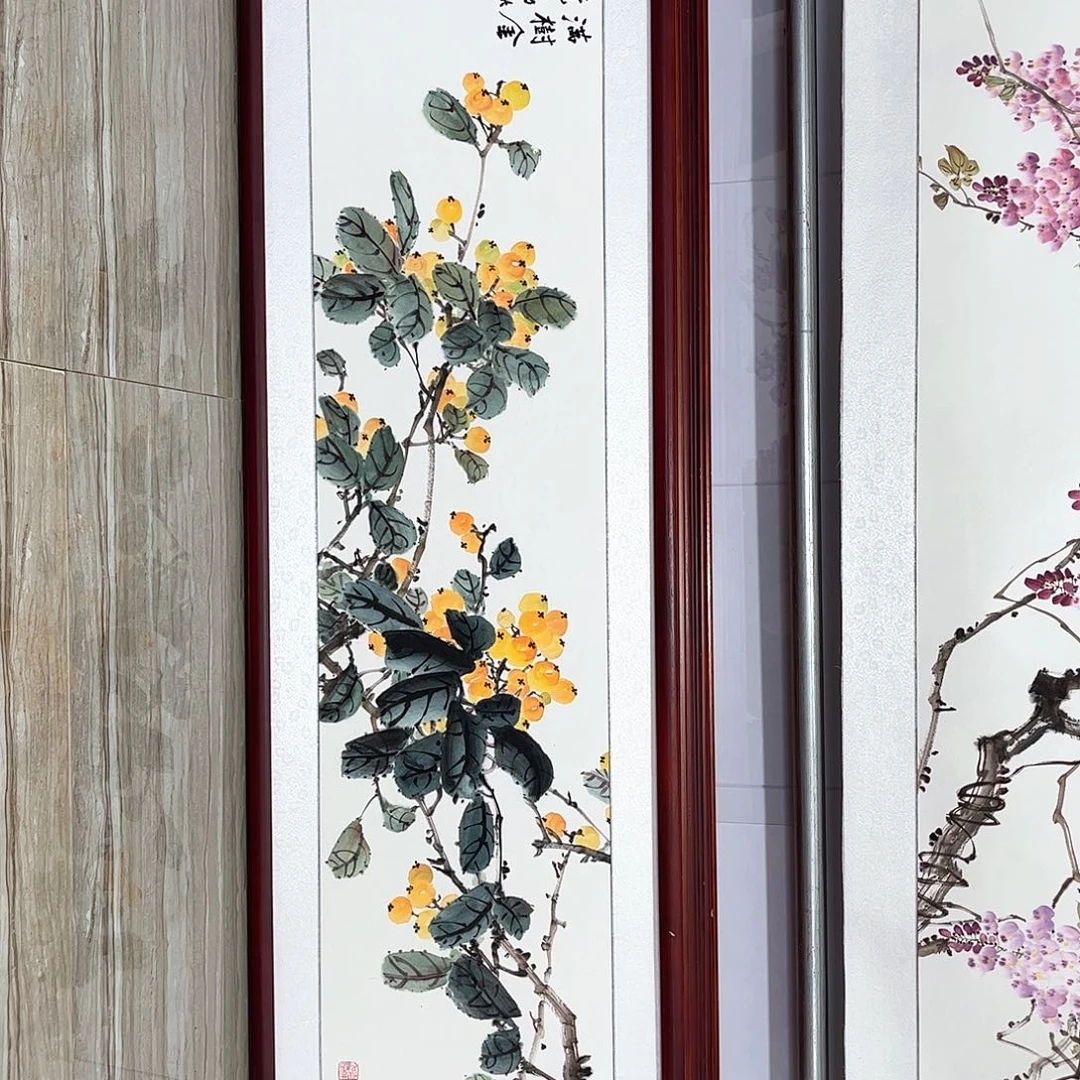 国画书画作品带框163×48