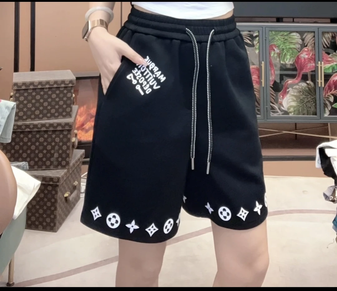 【无尽短裤】新款时尚花纹卫裤短裤男女通穿潮搭必备百搭夏季